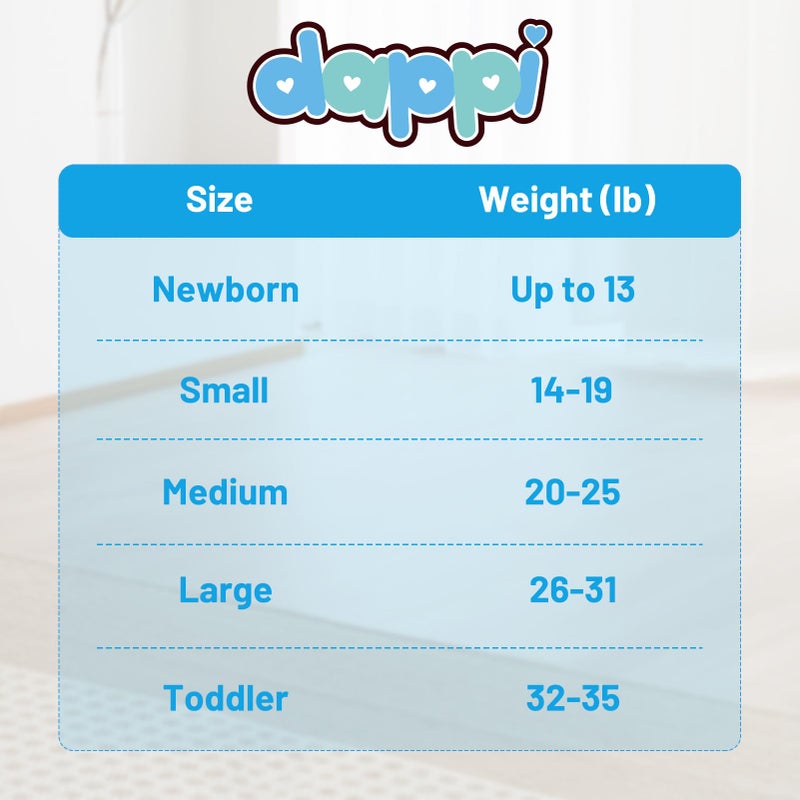 Dappi Reusable Waterproof 100% Nylon Taffeta Diaper Pants for Potty Training & Swimming, Leak-Proof & Rip-Proof, Large (Fits 26 - 31 lbs), 2 Counts - Image 3